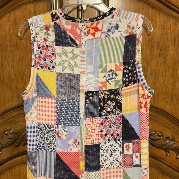 NWOT Polo Ralph Lauren Cotton Patchwork Sleveles Dress Size US L - Picture 7 of 9